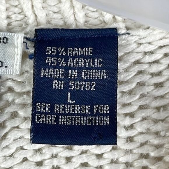 Vtg 1990 Hunters Run Pullover Sweater Women's Large pink cream tan - Picture 9 of 14